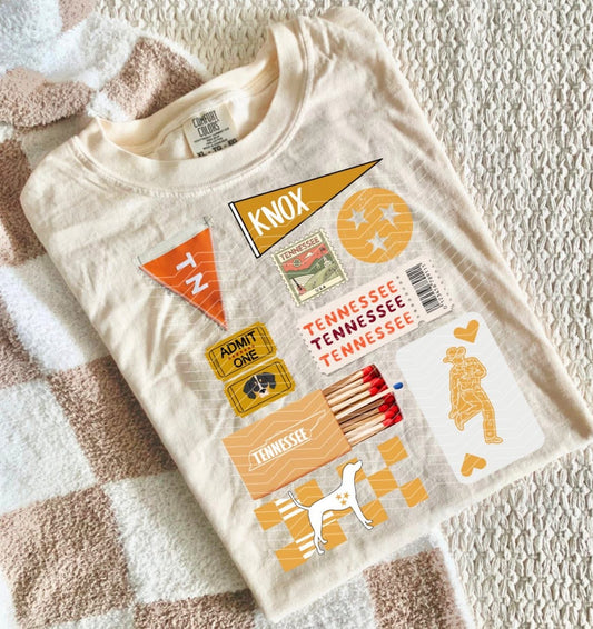 TN Vols Collage Comfort Colors Tee