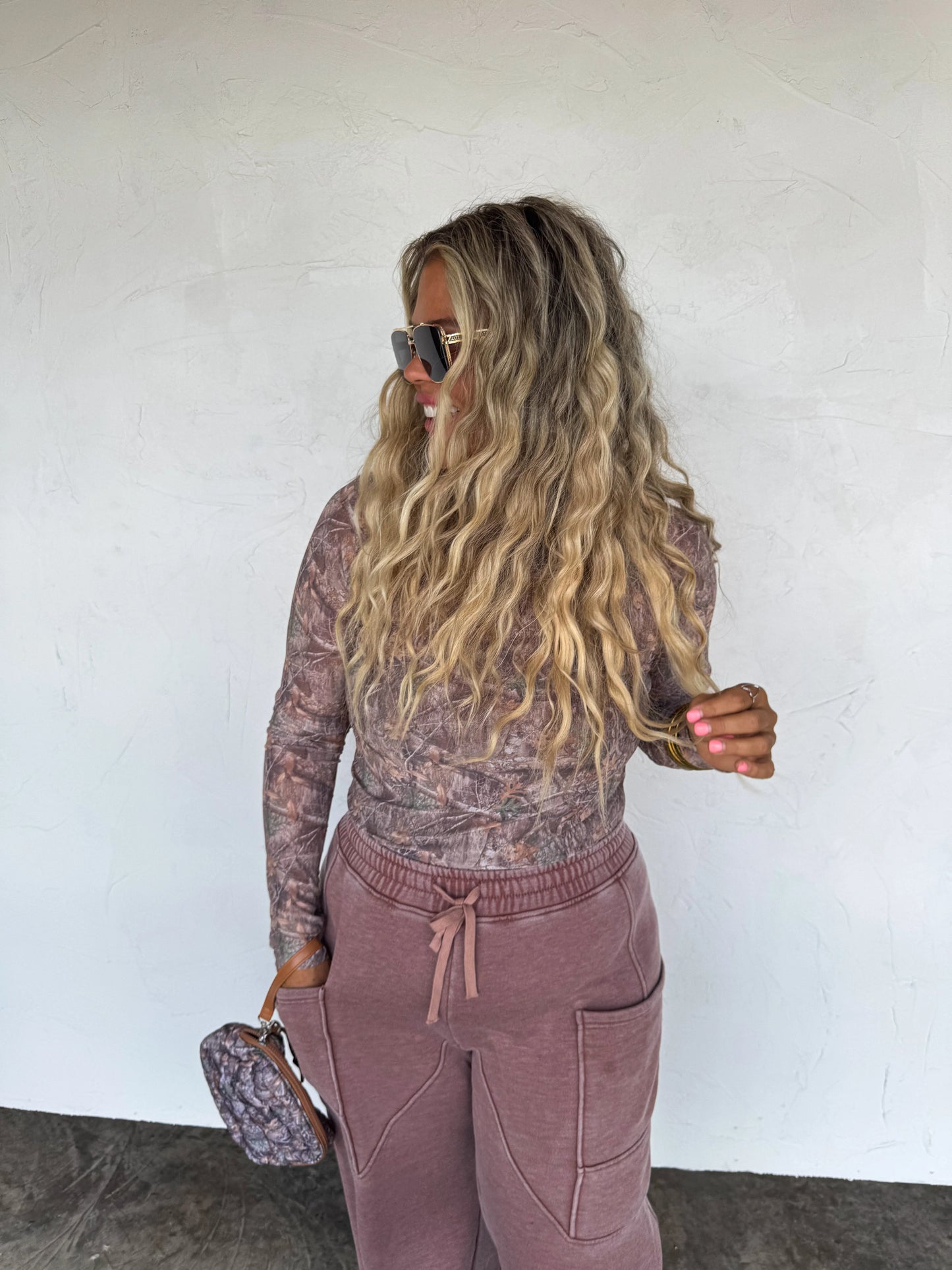 PREORDER - Camo Mesh Top