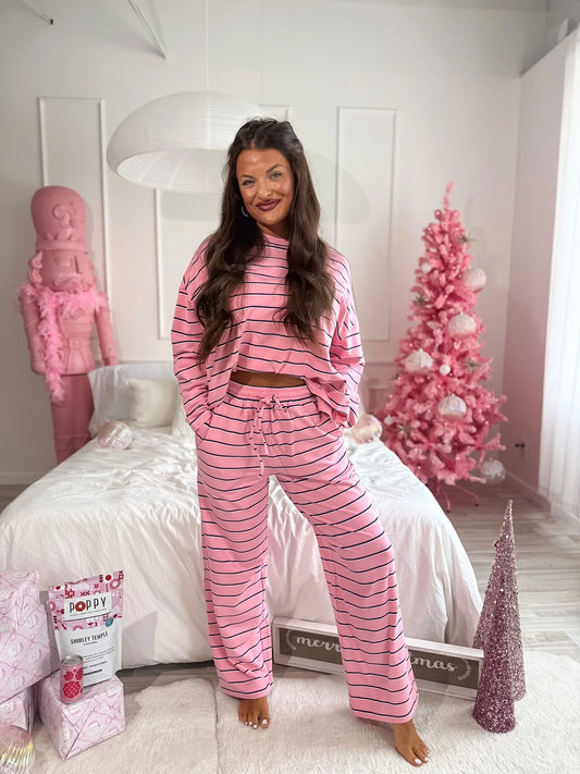 BIRDIE PREORDER - Sunday Ease Set in Snowberry Stripe (Sold as Set)