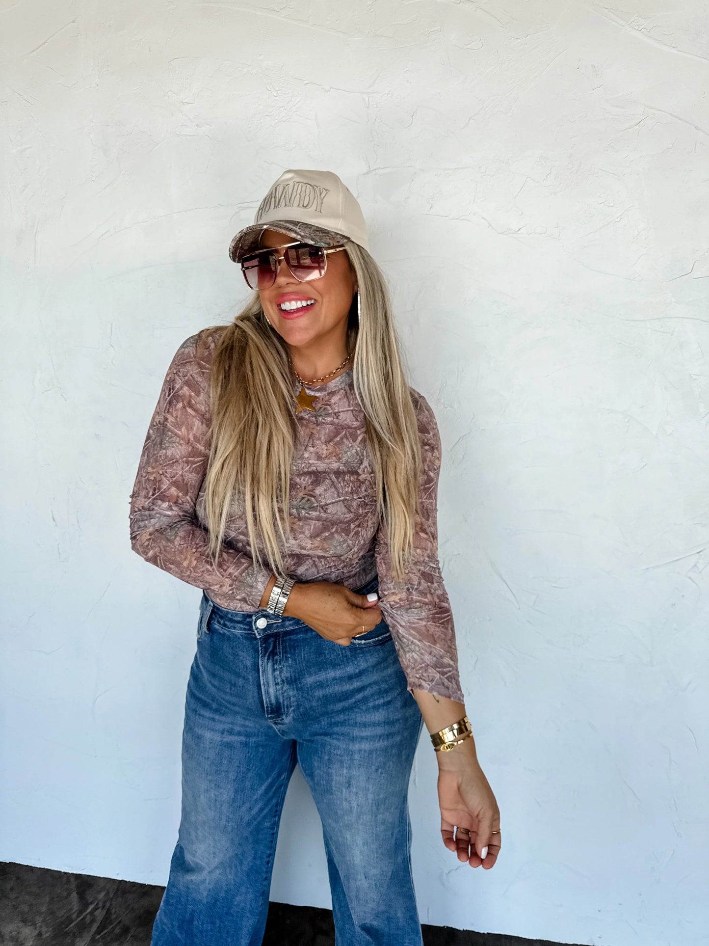 PREORDER - Camo Mesh Top