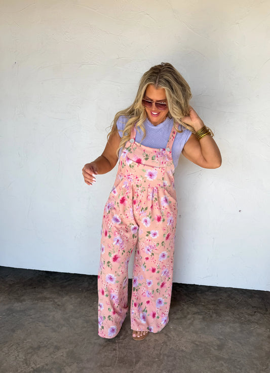 Spring Floral Karli Boho Overalls