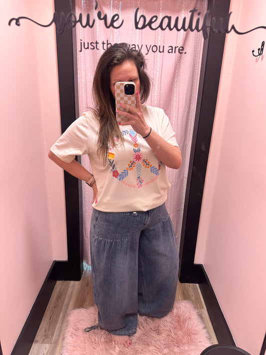 Easel Aladdin Denim Barrel Jeans