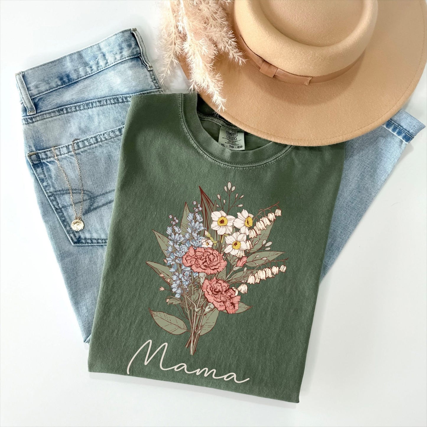 CUSTOM Birth Month Flower Bouquet CC Tees
