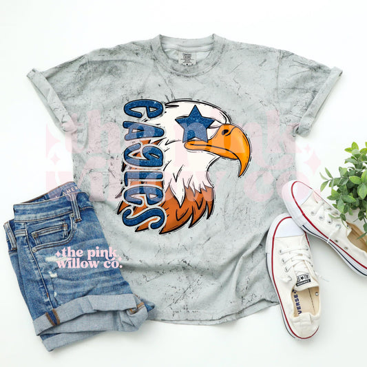 Preppy Eagles Colorblast Comfort Colors Graphic Tee