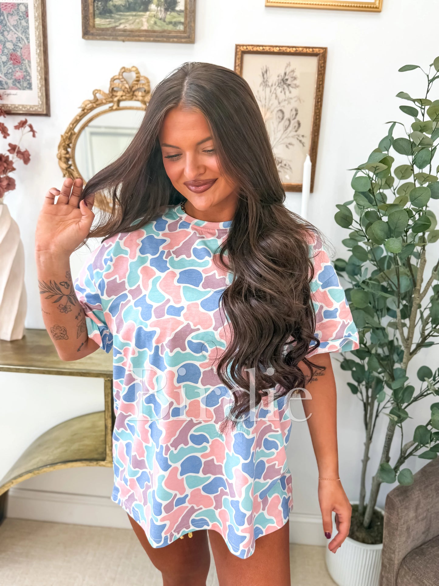 Spring Duck Camo Oversized Tee