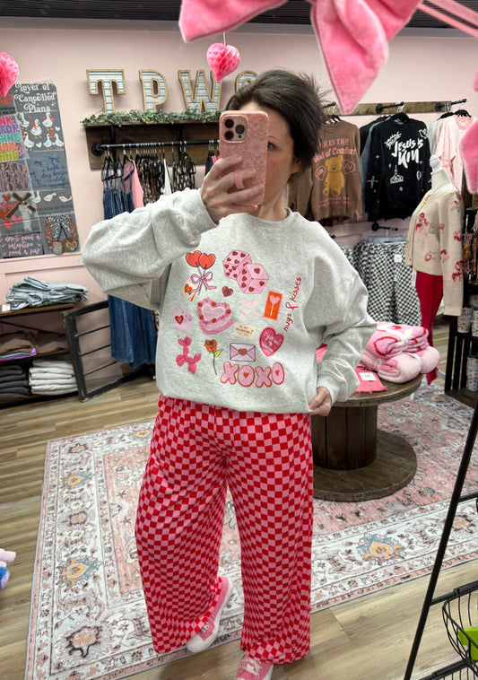 Birdie Red and Pink Checkered Pants