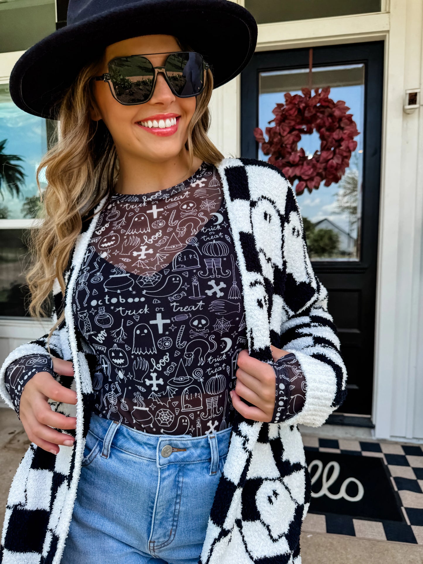 PREORDER - Spooky Halloween Mesh Top