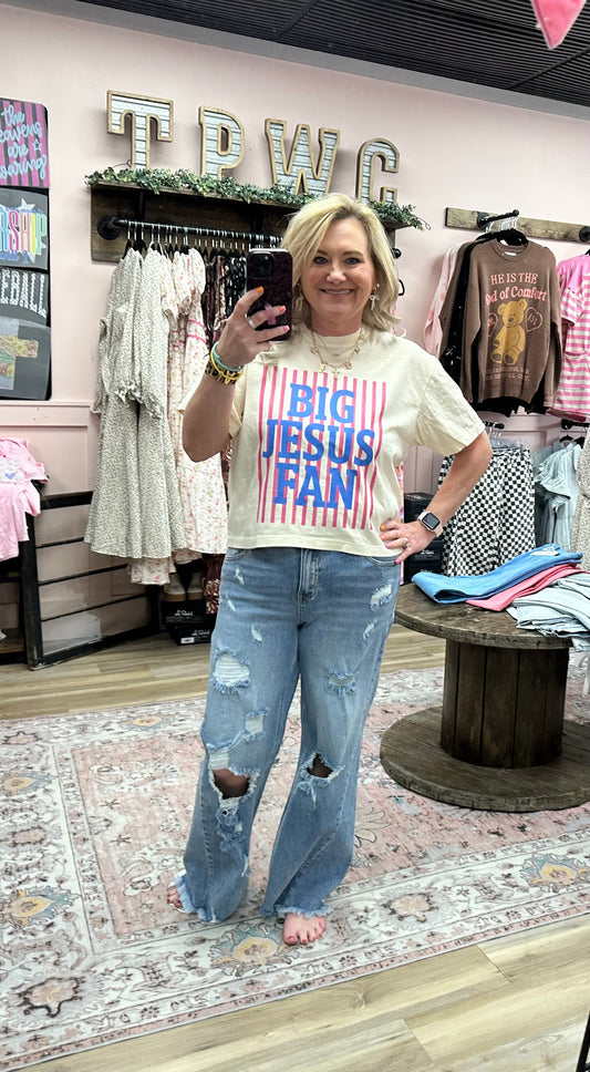 Big Jesus Fan Boxy Comfort Colors Tee