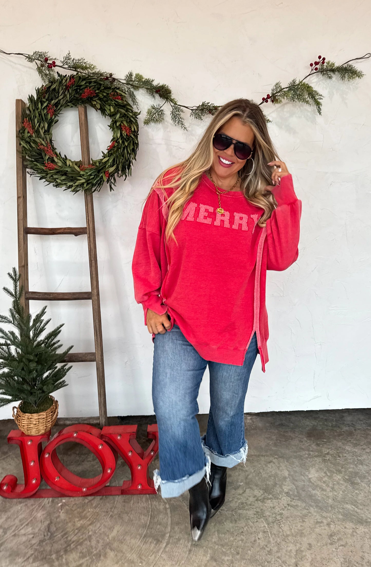Merry & HoHoHo Classic Crew Pullover
