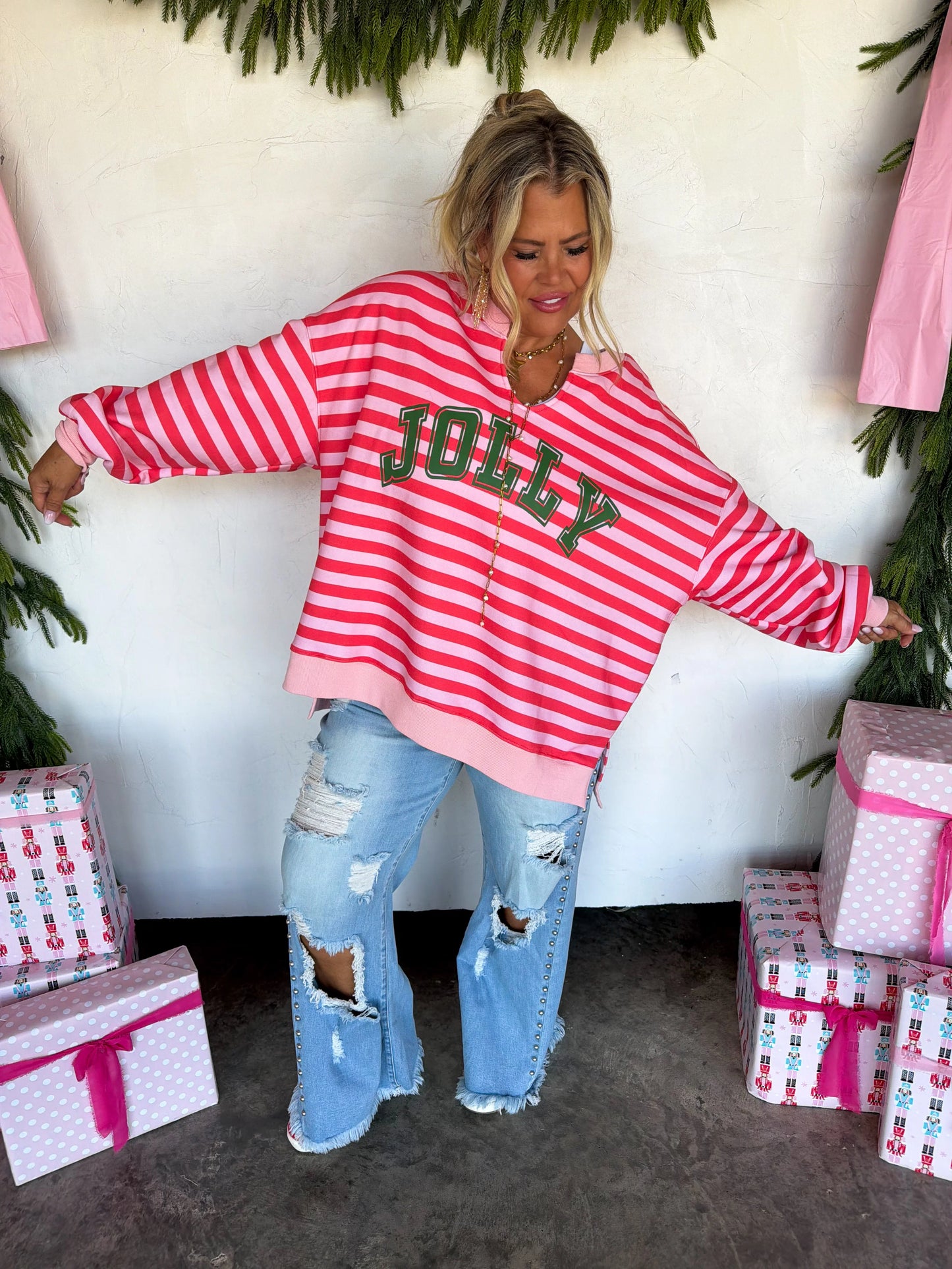 PREORDER - Jolly & Merry Oversized Pullover