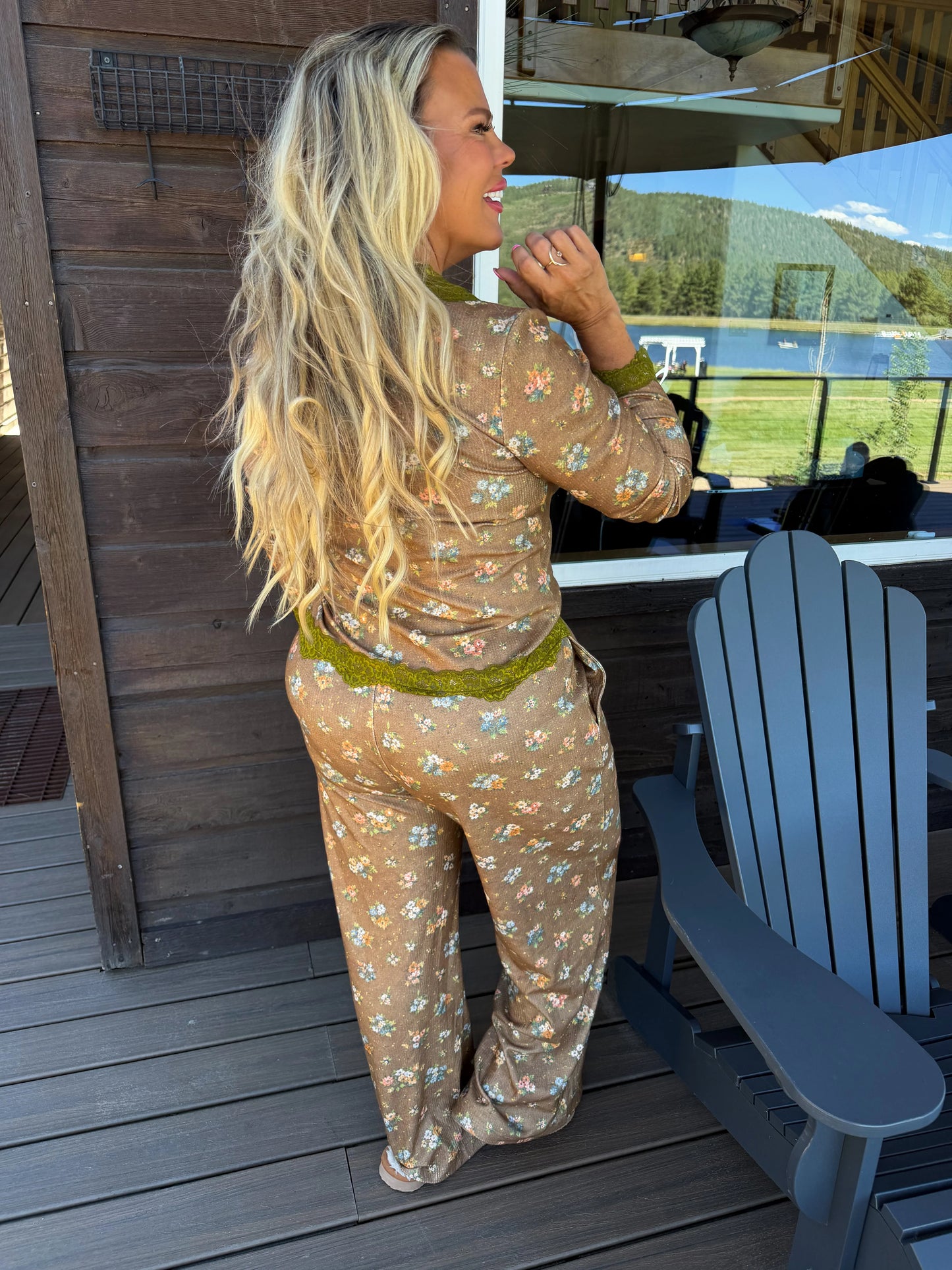 PREORDER - Floral & Lace Waffle PJ Sets