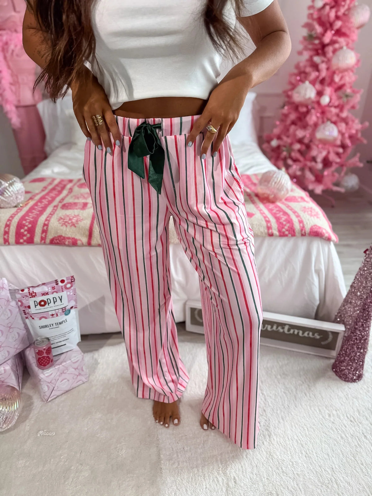 Birdie Stretchy Lounge Pants 2.0 - Sugar Plum Stripe