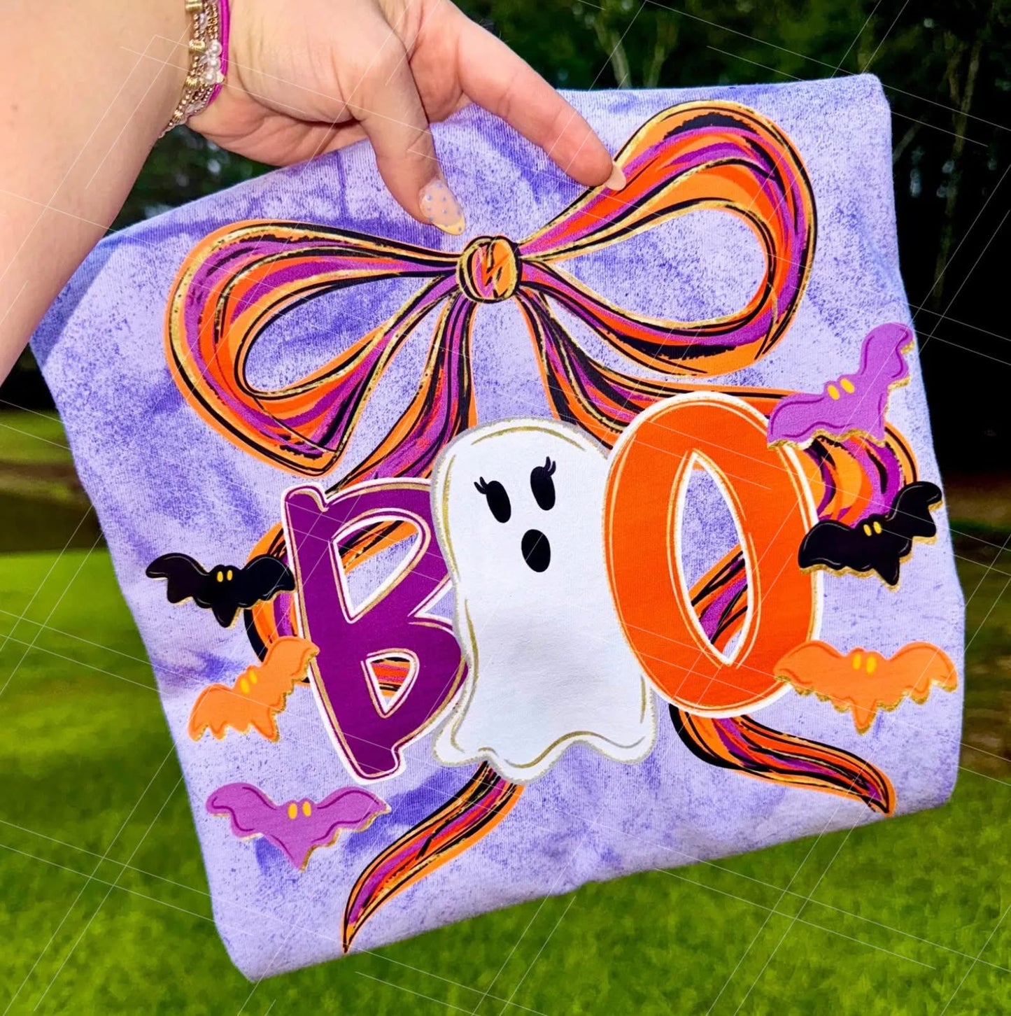 Boo Coquette Ghost Colorblast Comfort Colors Graphic Tee