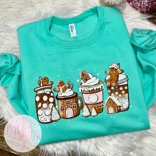 Gingerbread Coffee Graphic Sweatshirt