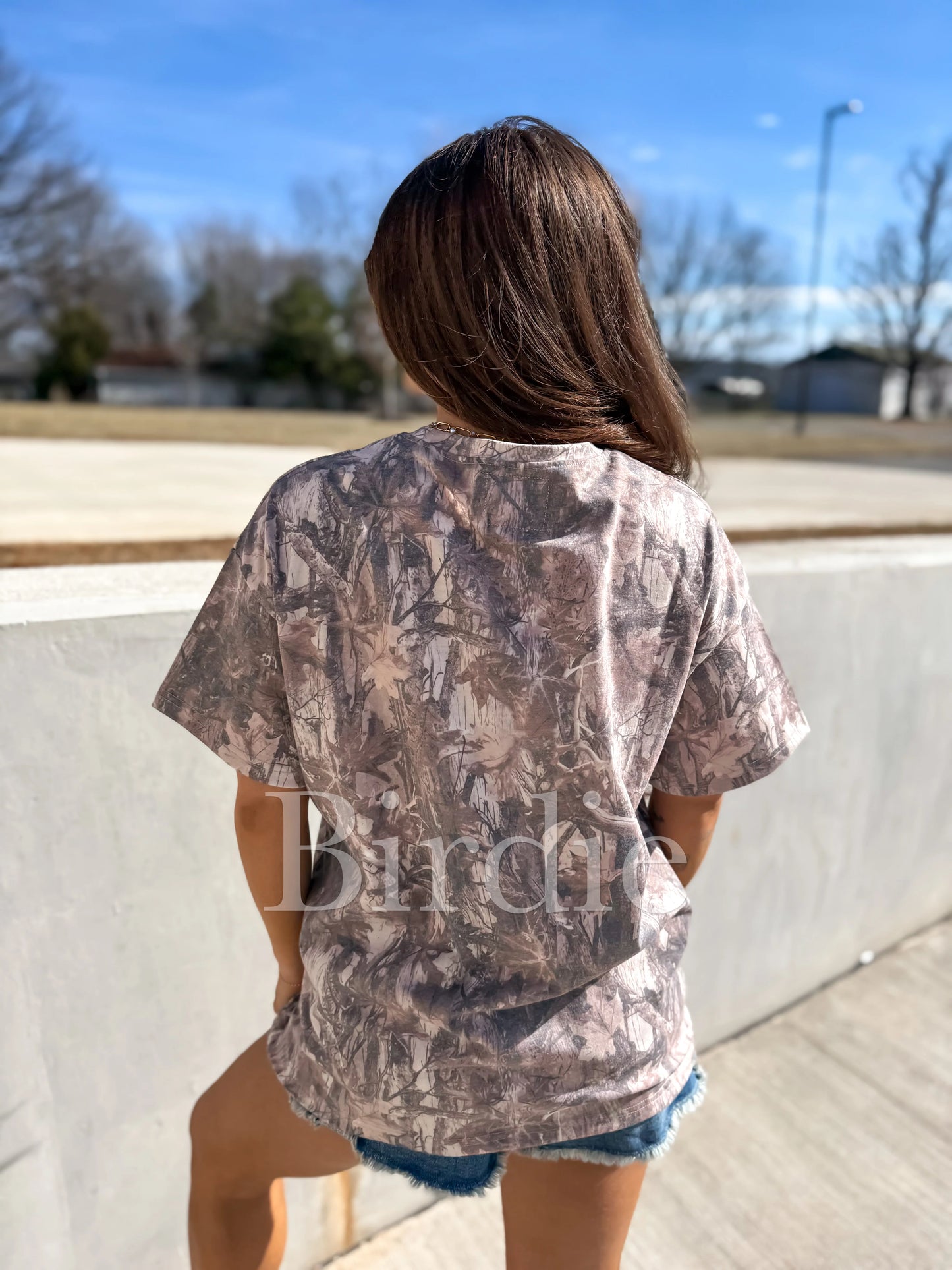 PREORDER - Birdie Dark Camo Oversized Tee