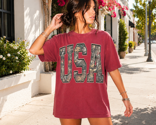 Camo USA Comfort Colors Tee