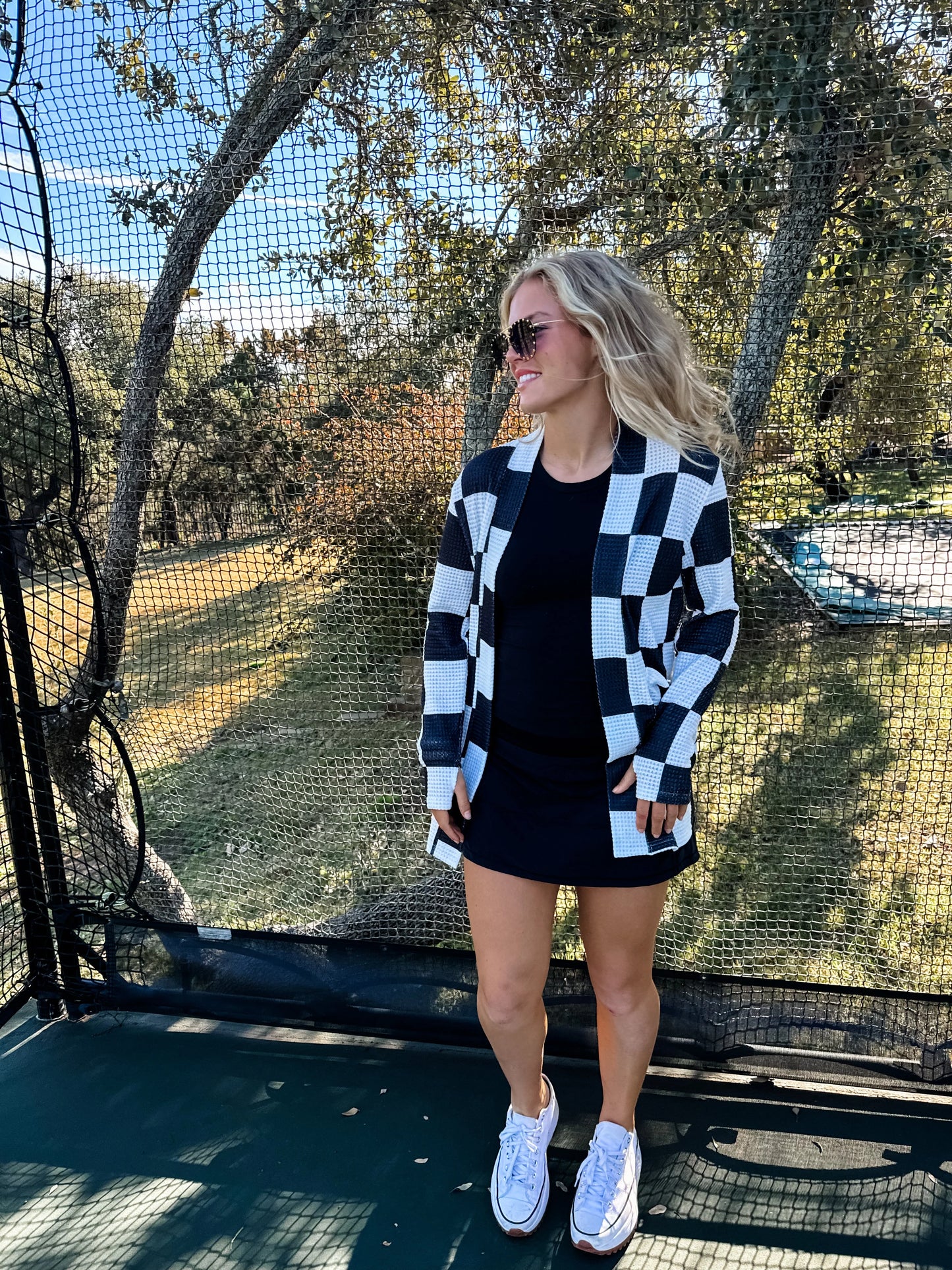 Checker Print Lola Cardigan