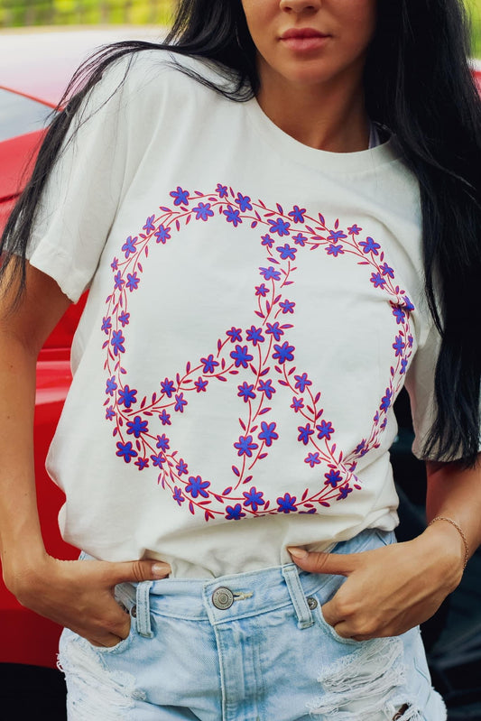 Floral Peace Graphic Tee