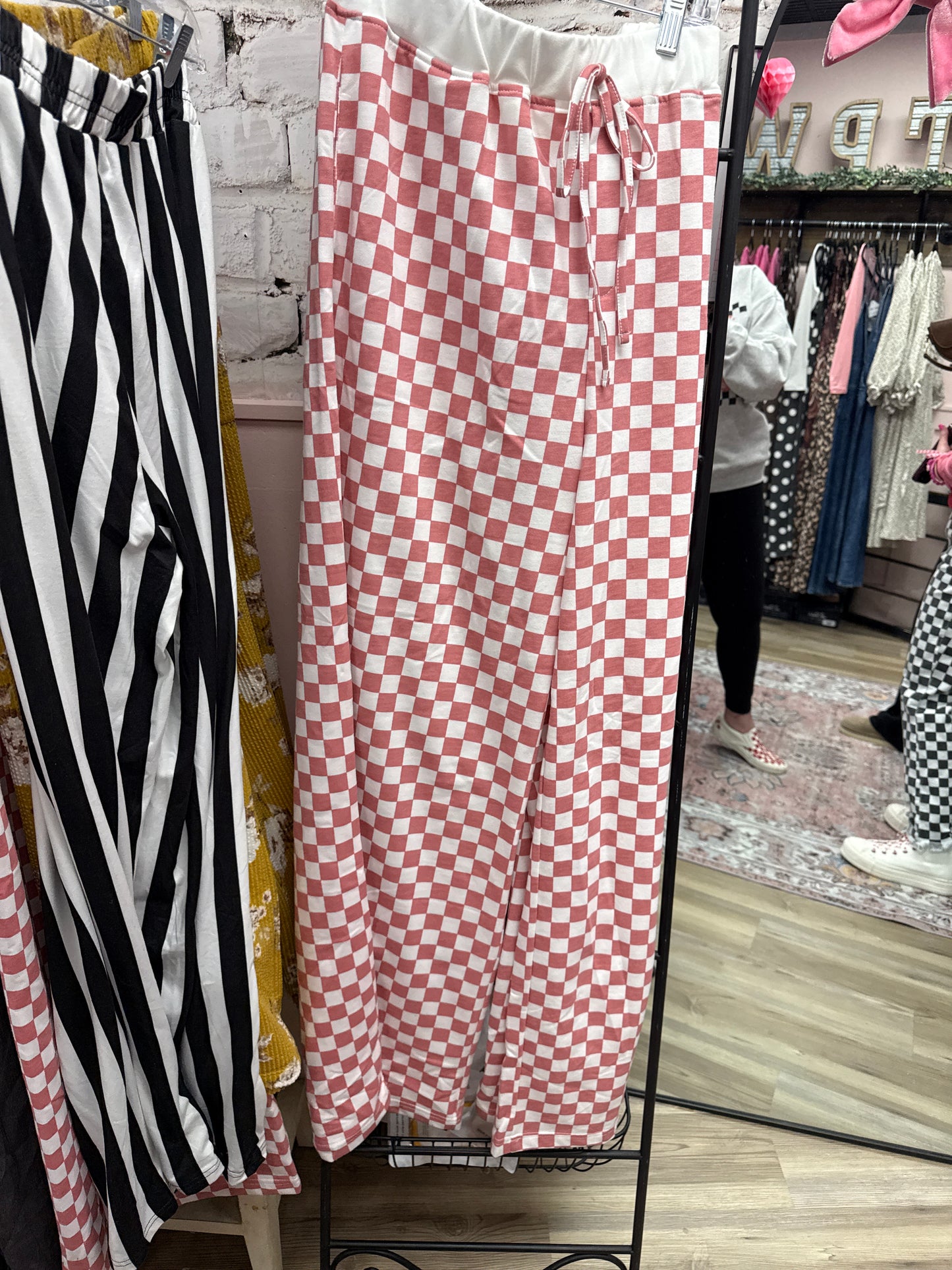 Checkered Print Boxer Pants