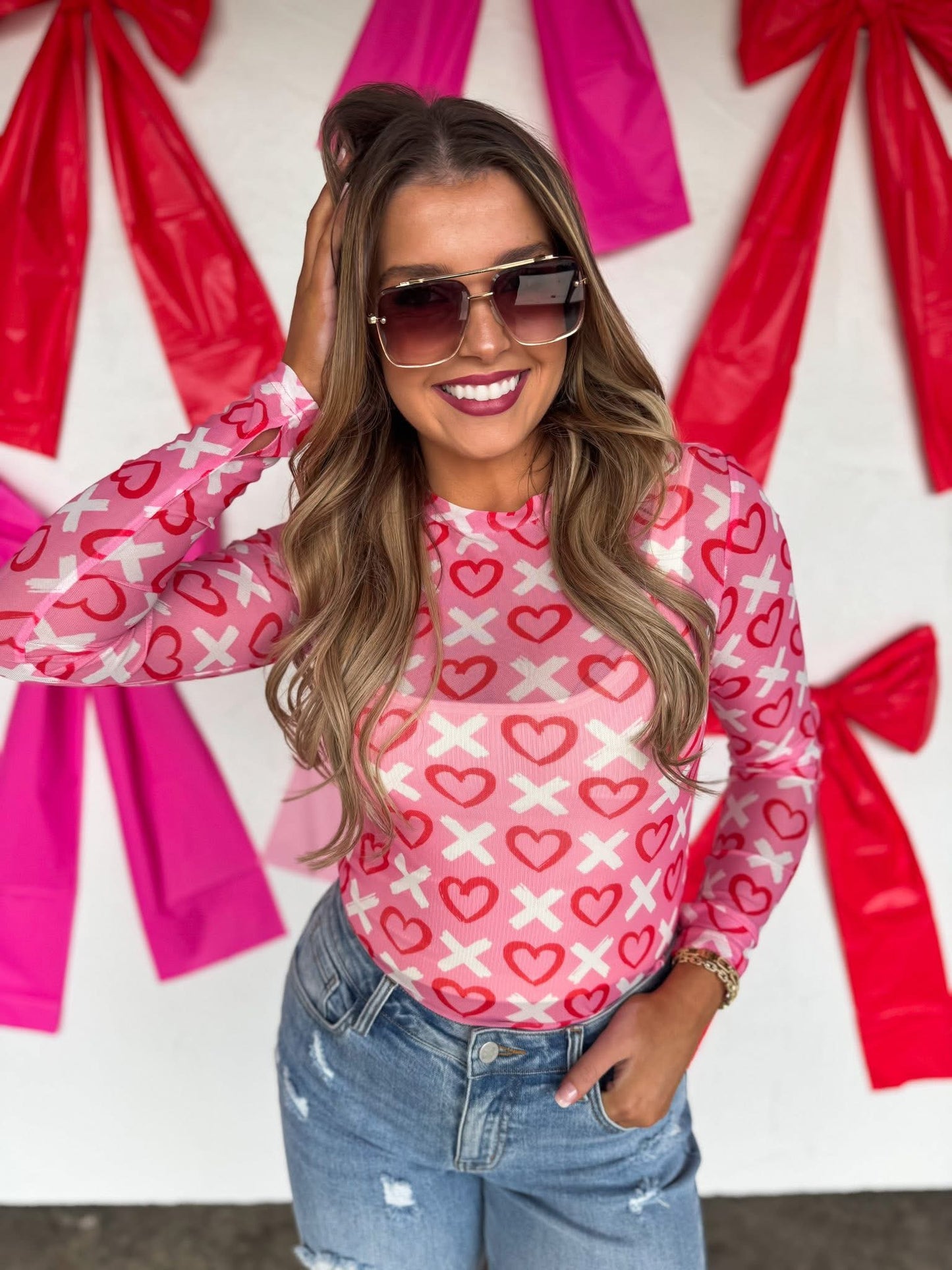 PREORDER - Valentine’s Dress It Up Mesh Tops