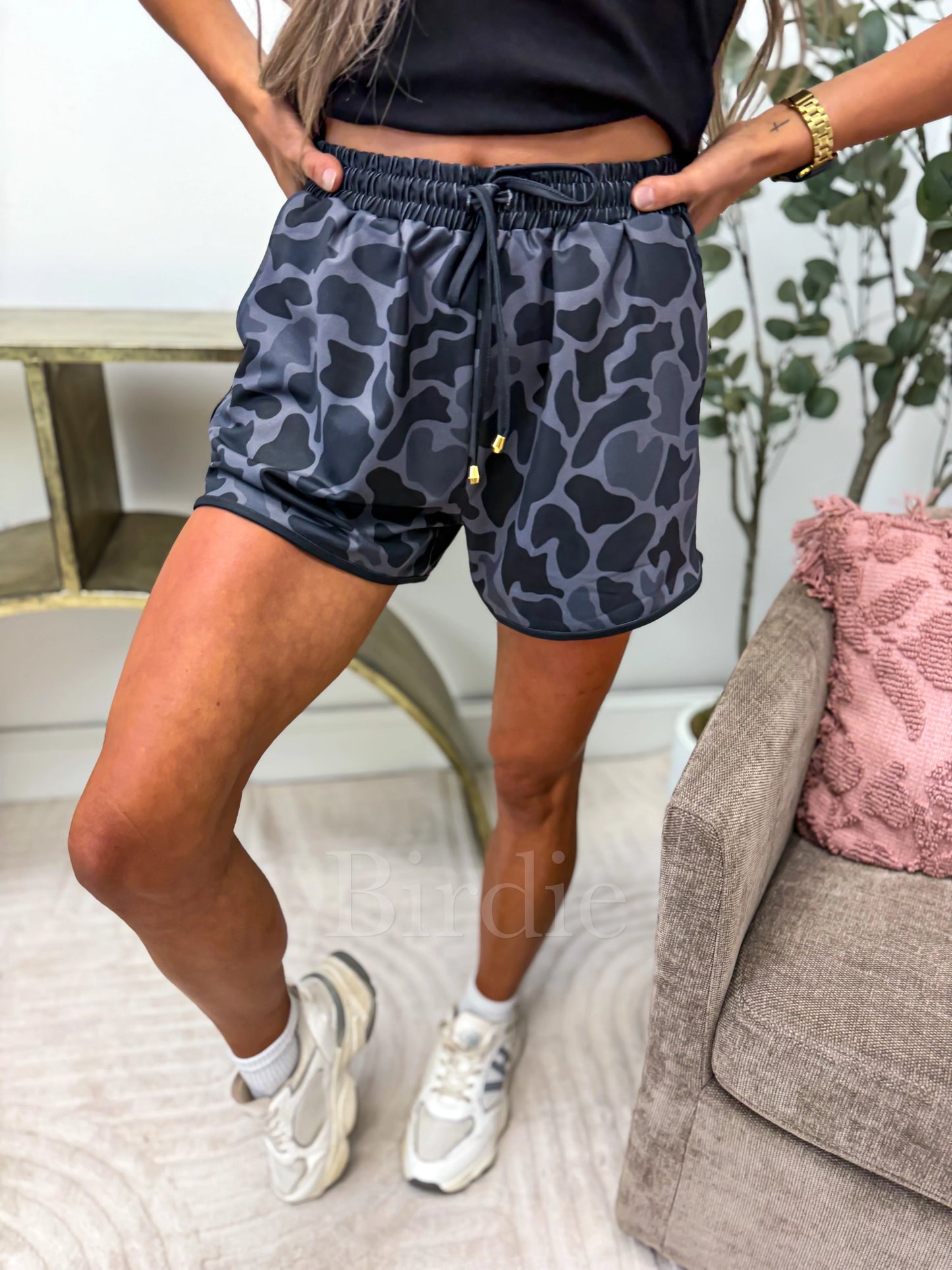 Birdie Active Shorts - Blackout Duck Camo
