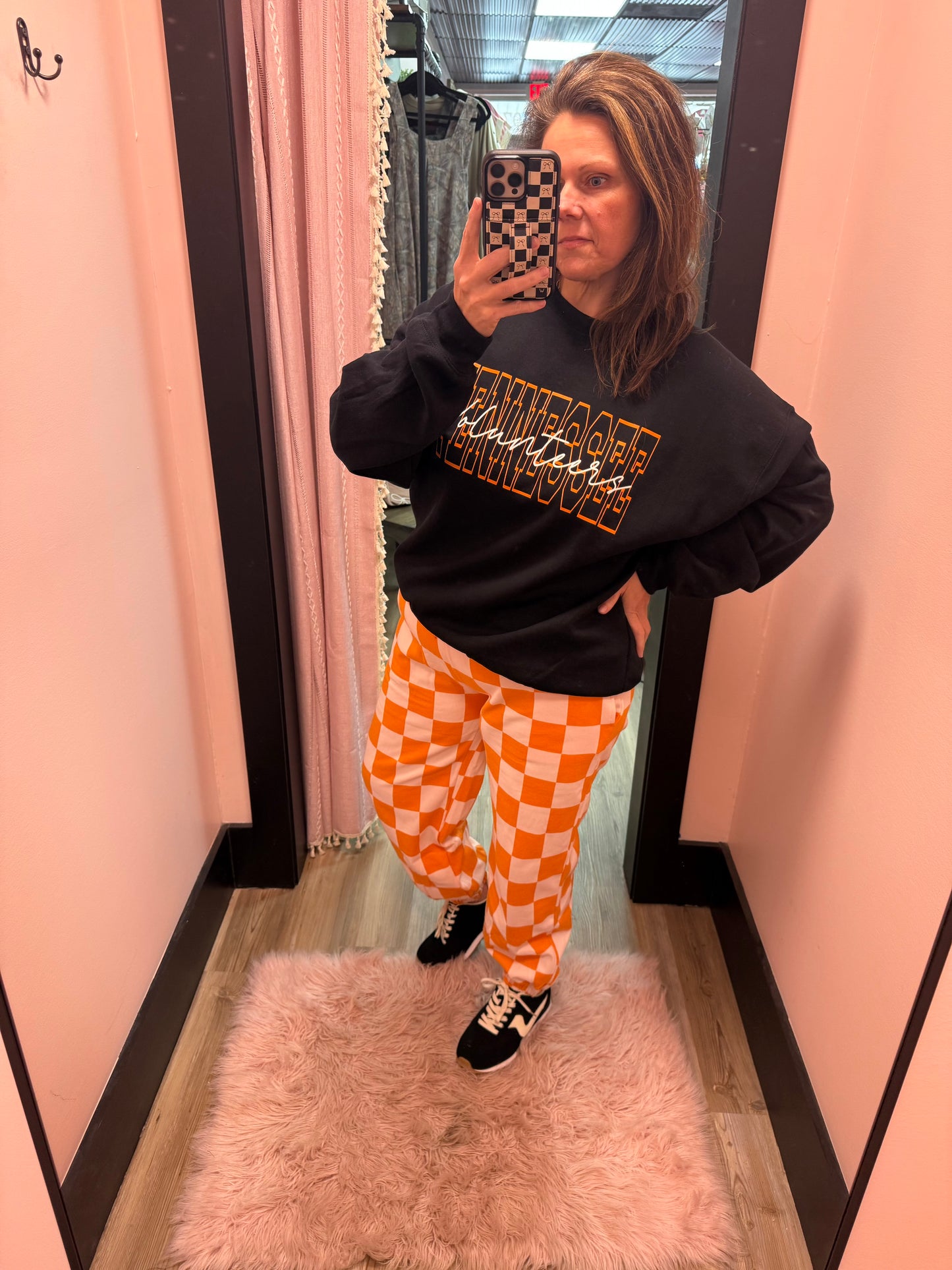Ampersand Avenue Checkered Joggers - Orange