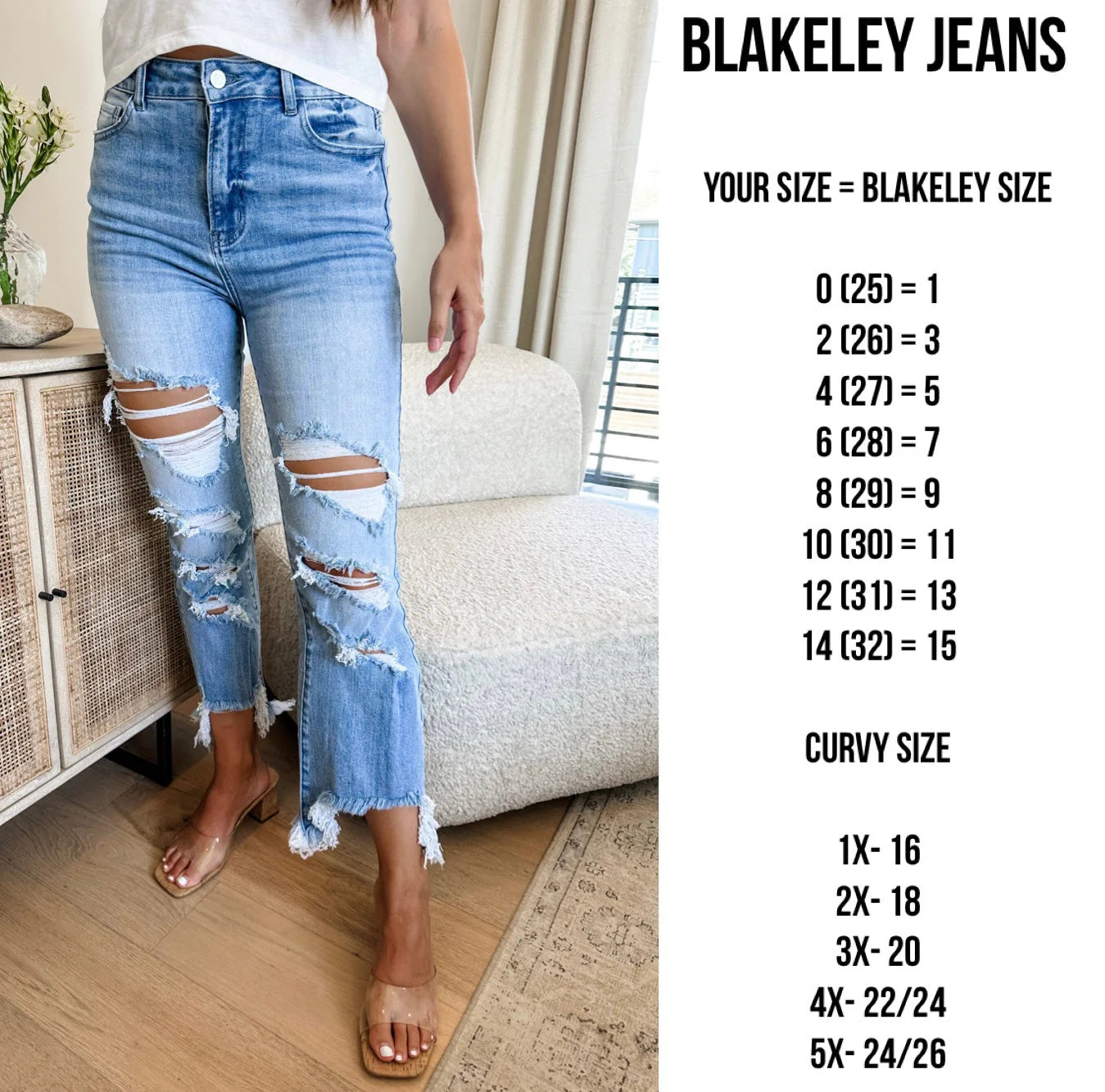 PREORDER - Urban Distressed Crop Jeans