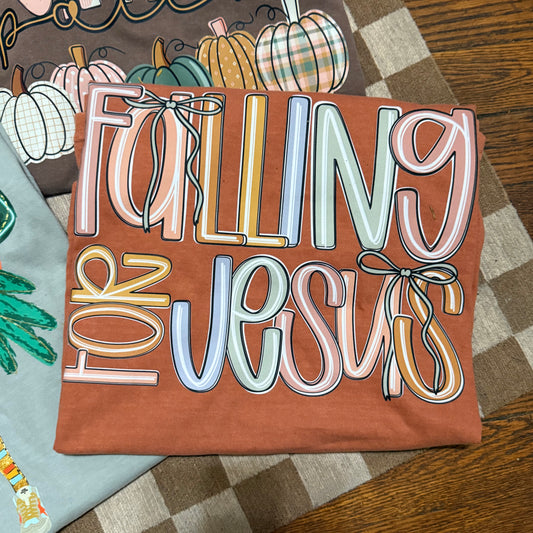 (RTS) Falling For Jesus Comfort Colors Tee