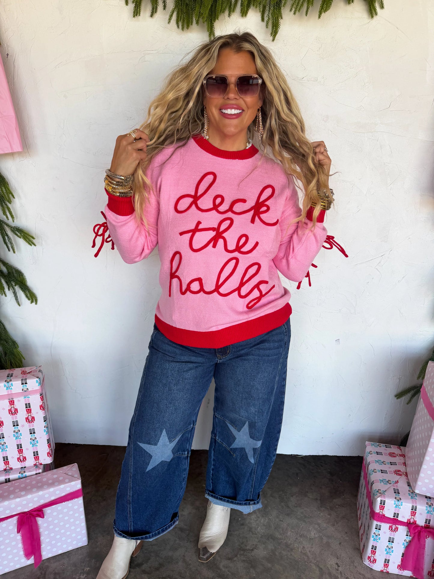 PREORDER - Deck the Halls Bow Sweater