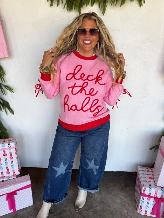 PREORDER - Deck the Halls Bow Sweater