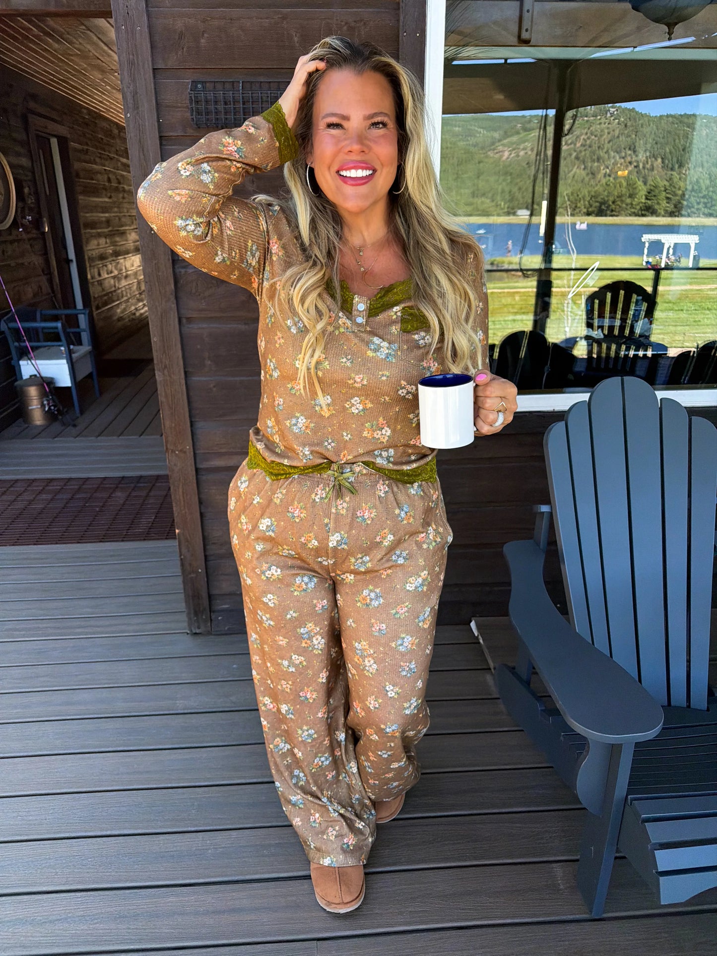 PREORDER - Floral & Lace Waffle PJ Sets