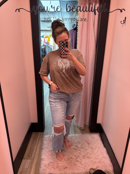 Lovervet Mid Rise Crop Straight Jeans