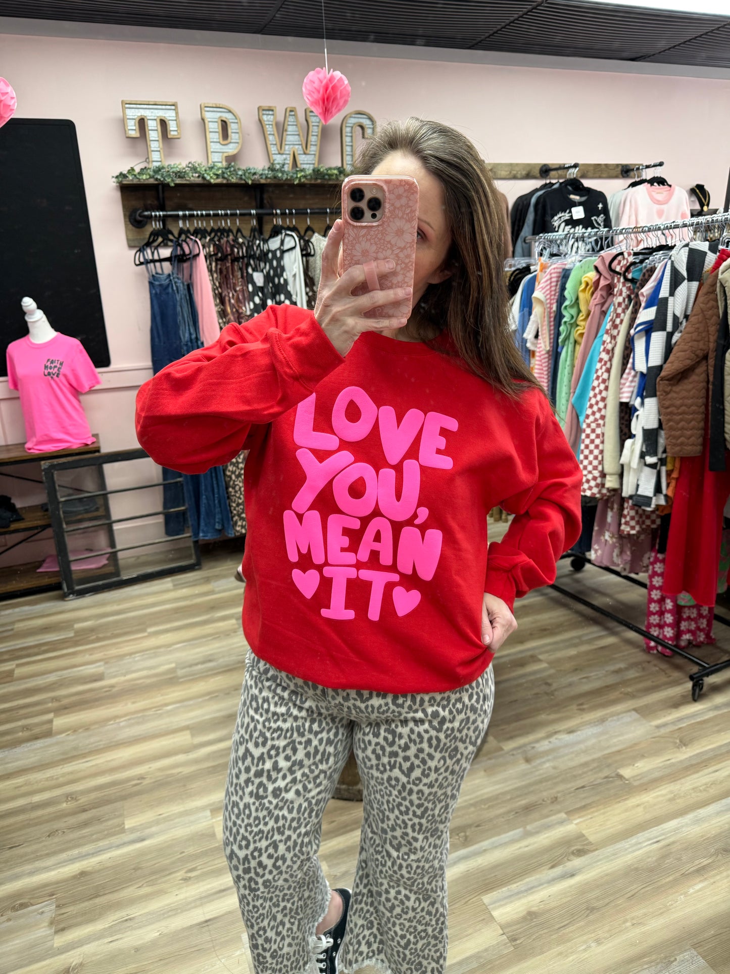 Love You Mean It Puff Sweatshirt