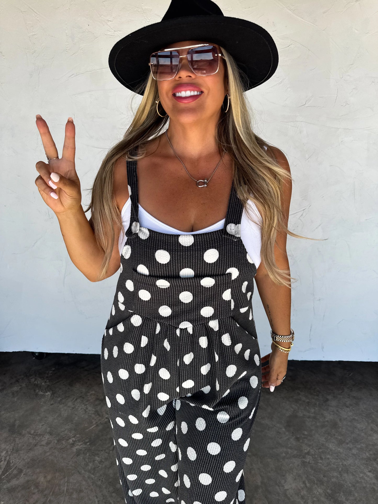 Polka Dot Karli Boho Overalls