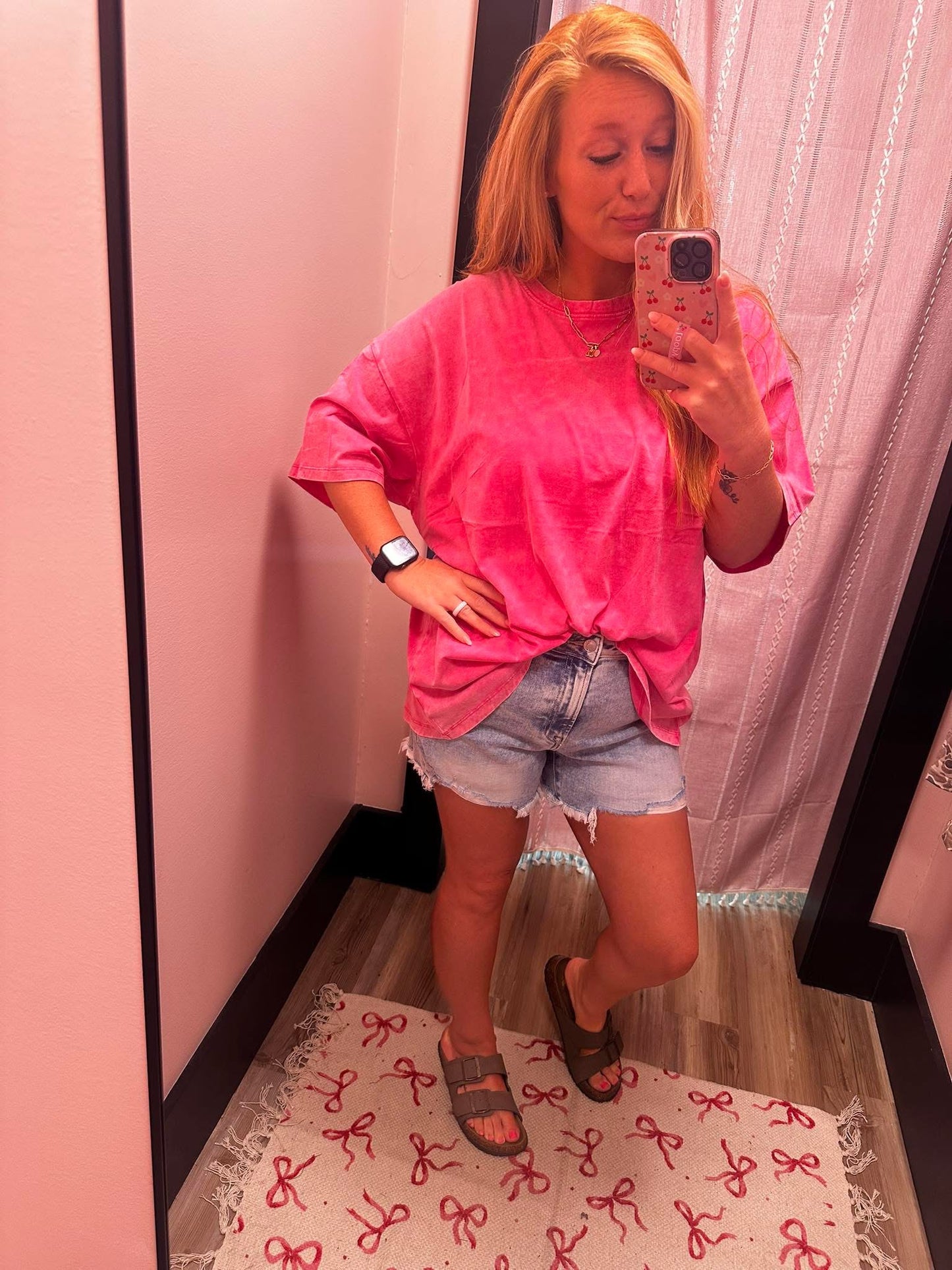 Distressed Denim Shorts - Light