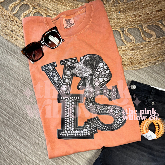 Vols Faux Rhinestone Comfort Colors Tee