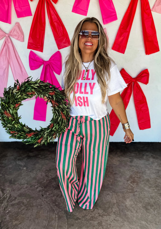PREORDER - Christmas Haddie Wide Leg Pants