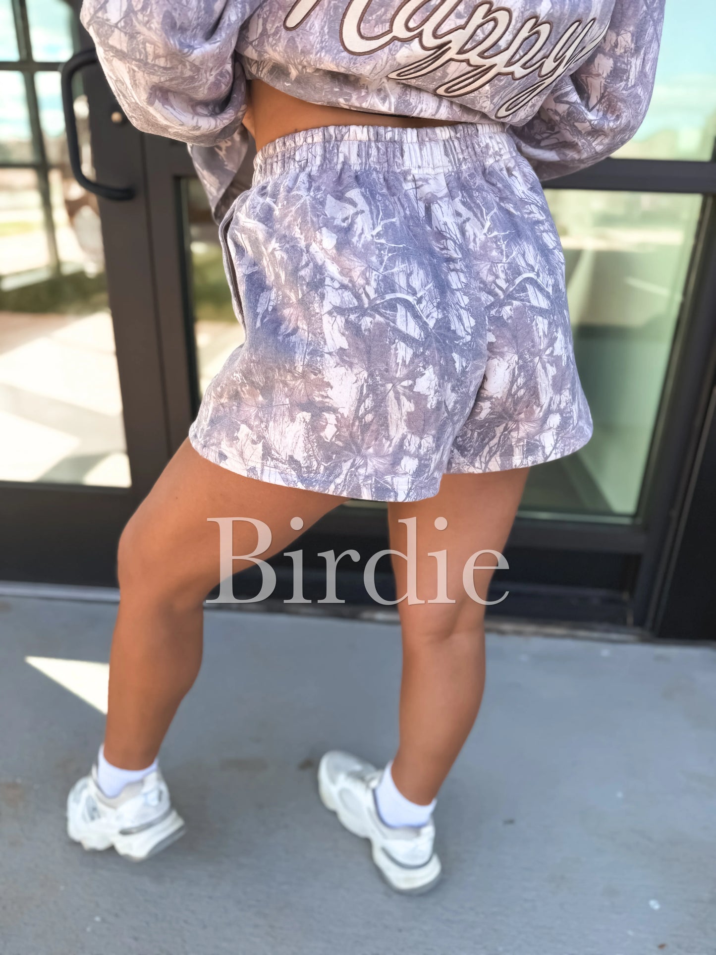 BIRDIE Fleece Shorts in Dark Camo