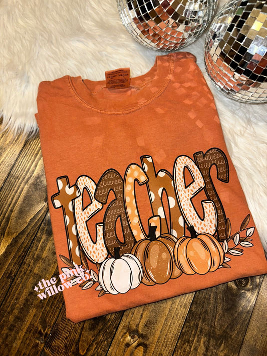 Fall Teacher Comfort Colors Graphic Tee