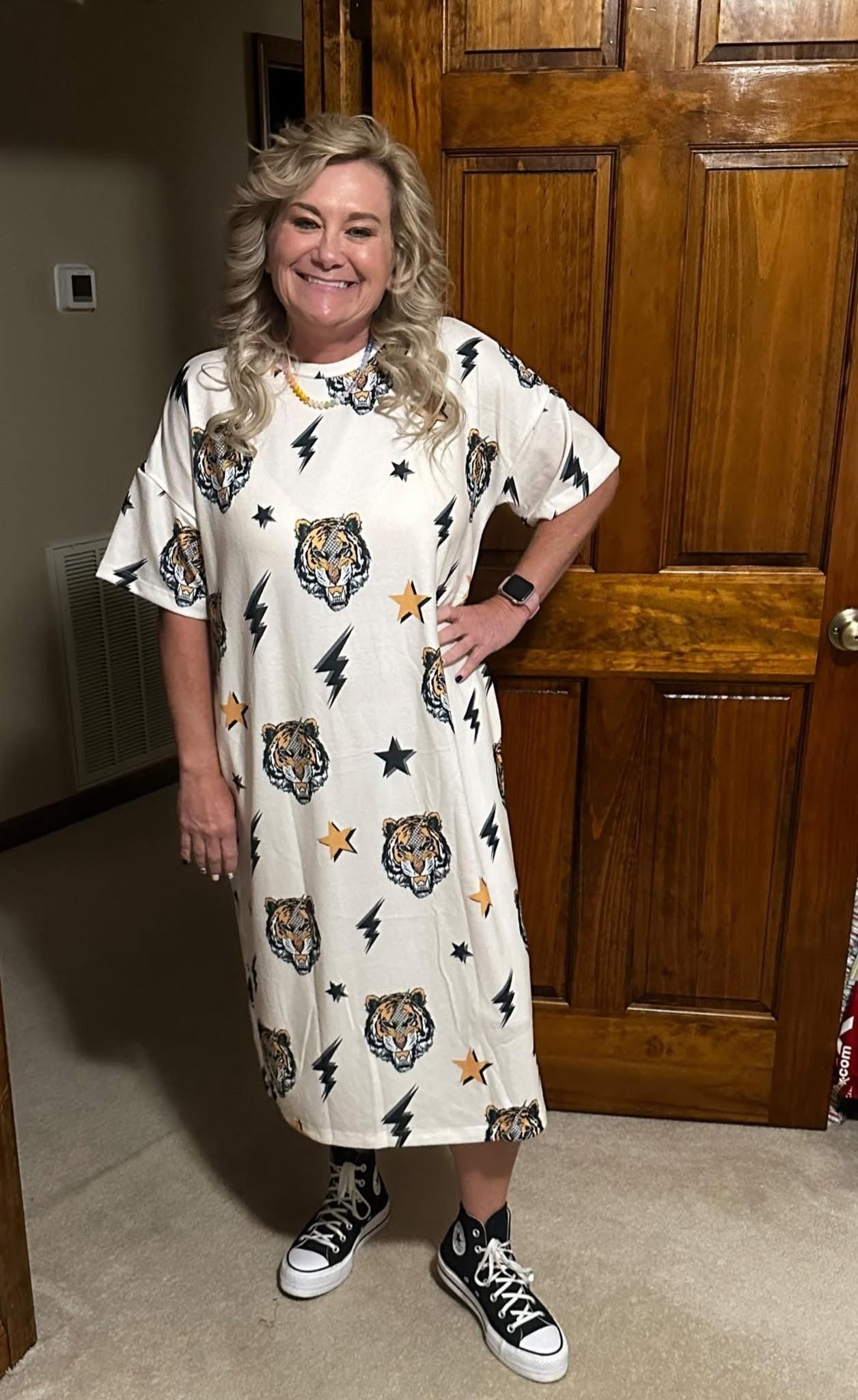 Tiger Print Midi Dress