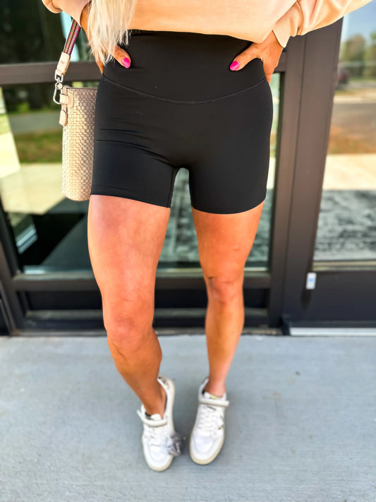 Black Active Biker Shorts