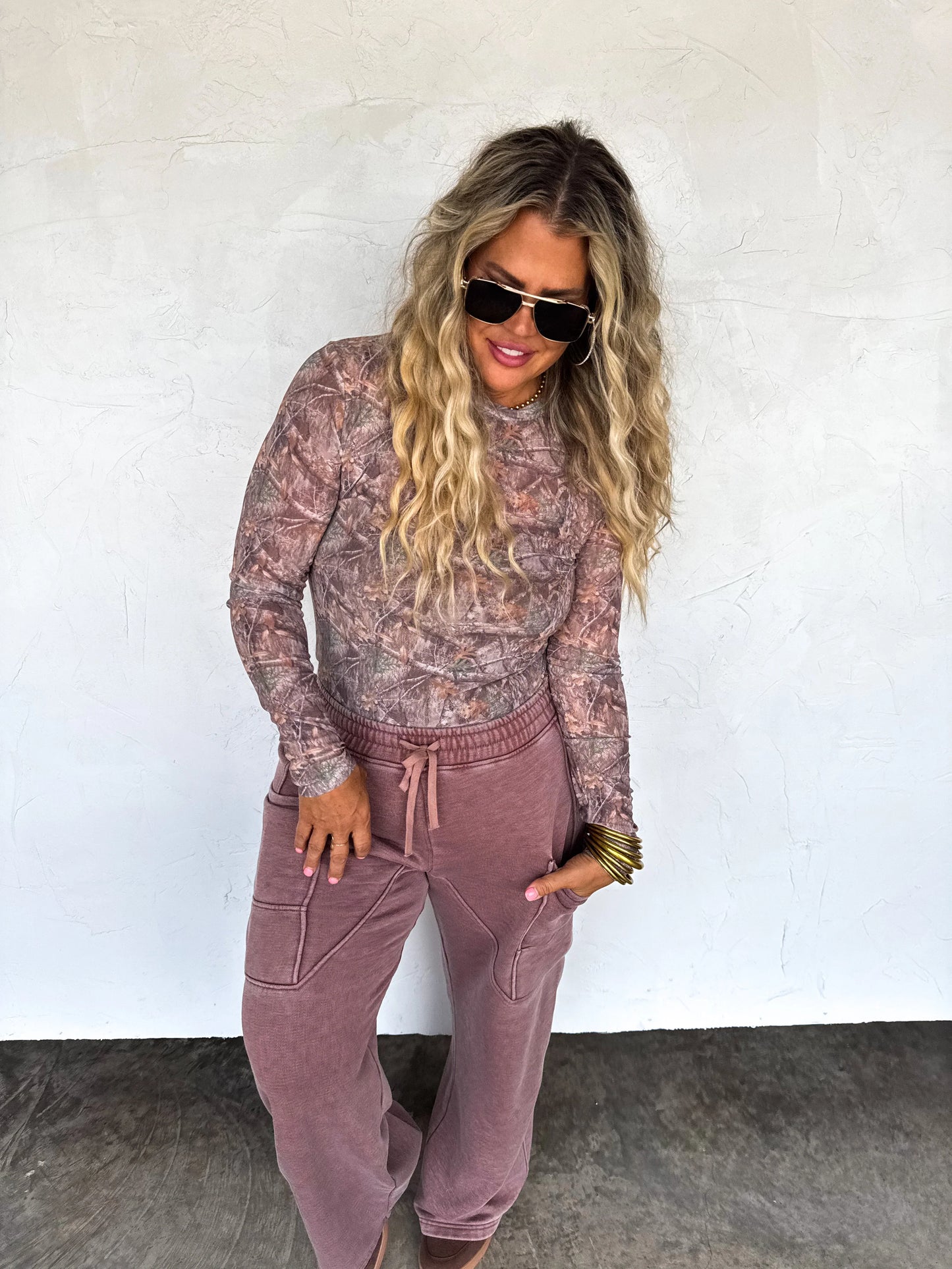 PREORDER - Camo Mesh Top