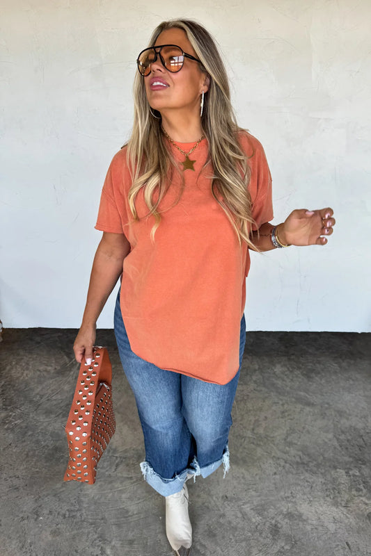 PREORDER - Joey Washed Cotton Boyfriend Tee