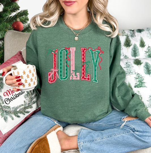 Jolly Christmas Bows Sweatshirt