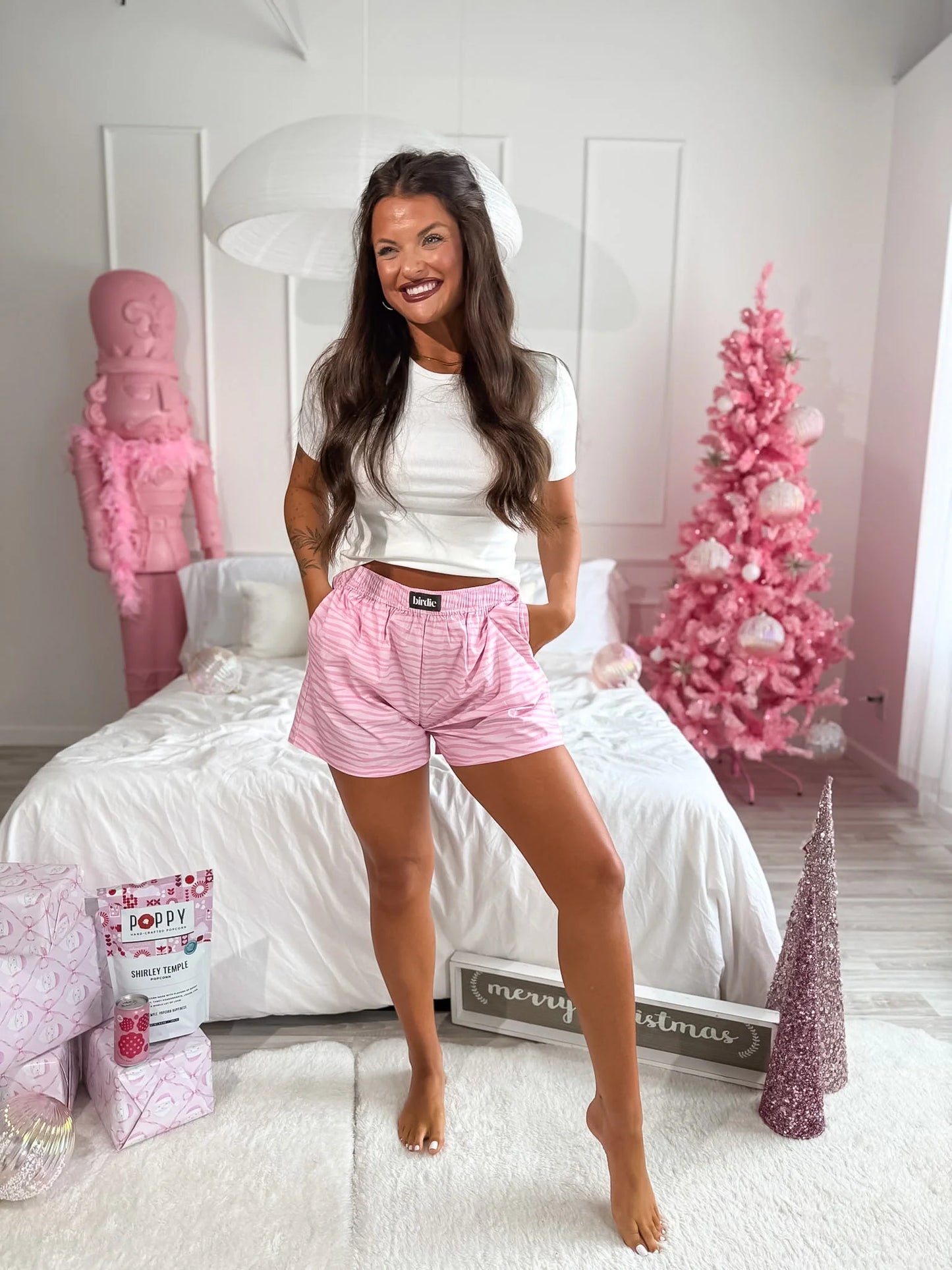 BIRDIE PREORDER - Boxer Shorts in Purrfectly Pink