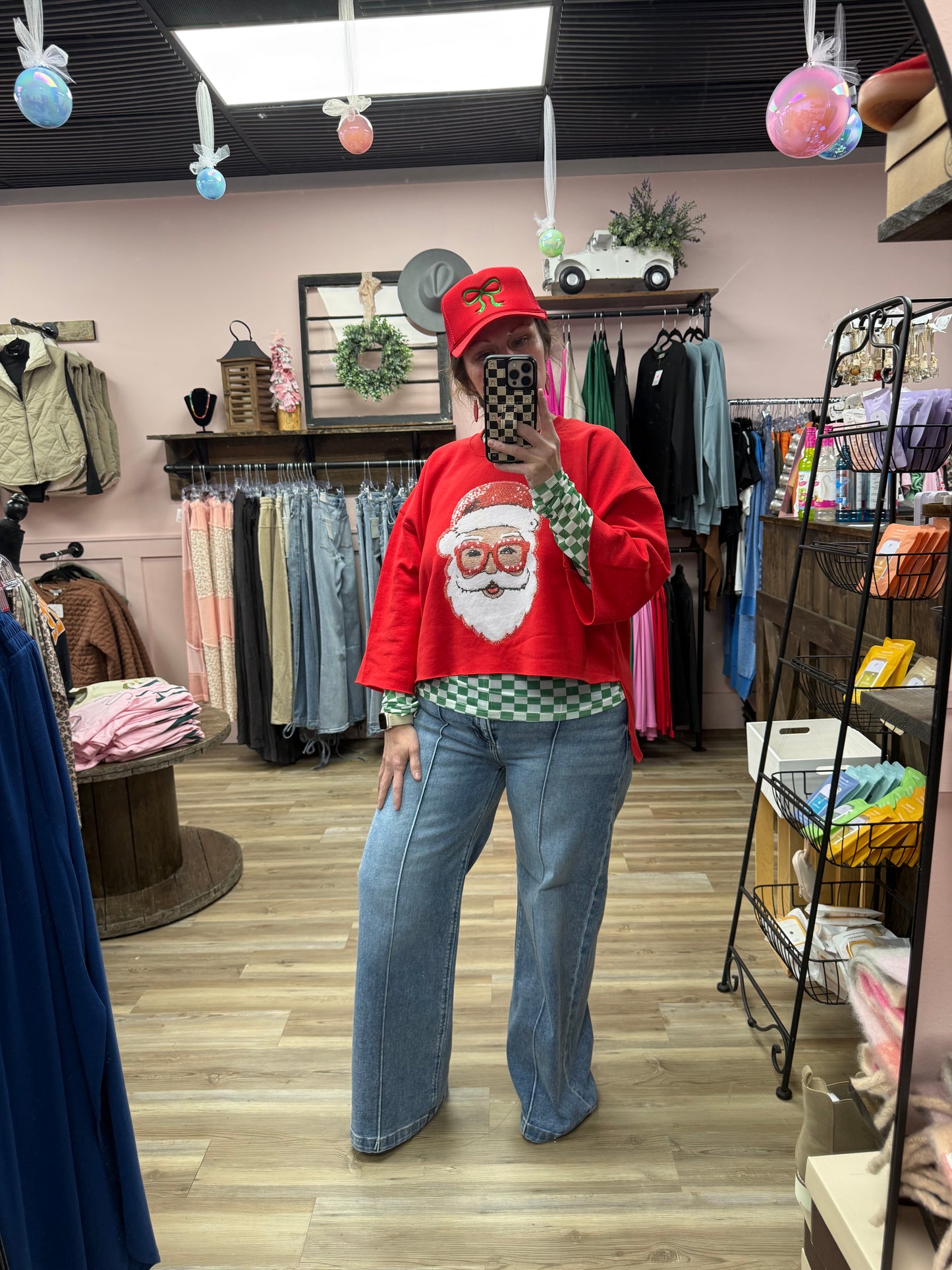 Risen High Waist Wide Leg Pintuck Jeans