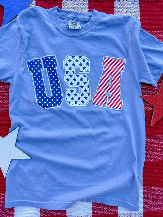 USA Denim Comfort Colors Graphic Tee