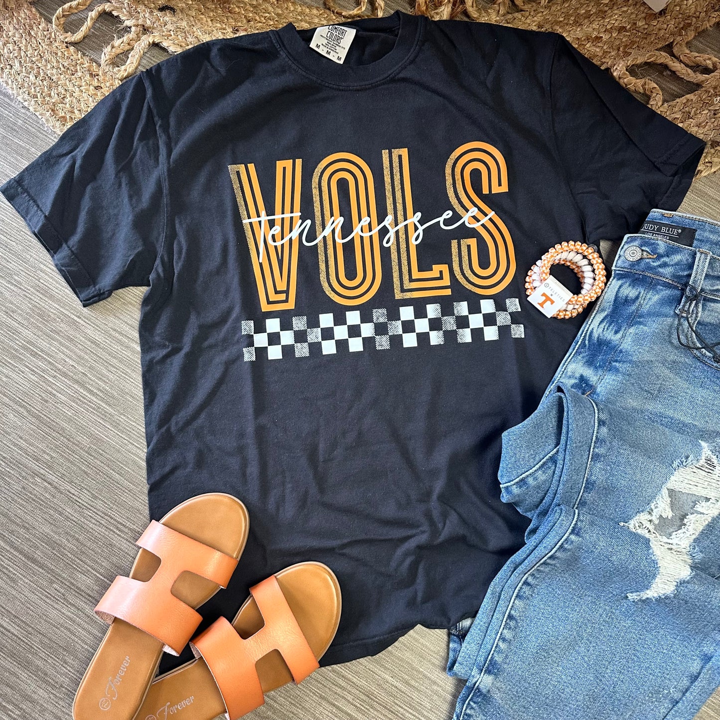 Tennessee Vols Checkered Comfort Colors Tee