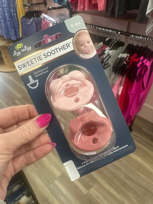 Itzy Ritzy Sweetie Soother Pacifier Sets - Pink Bows