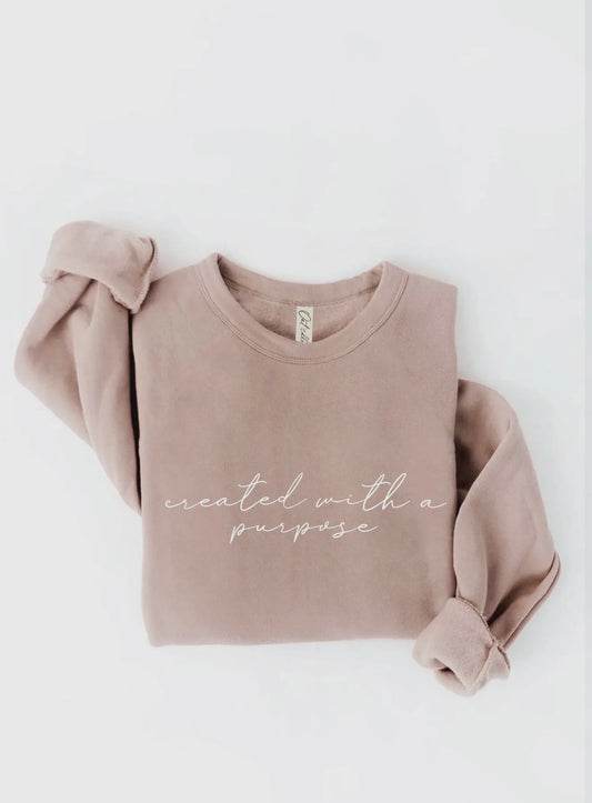 Created With a Purpose Graphic Sweatshirt